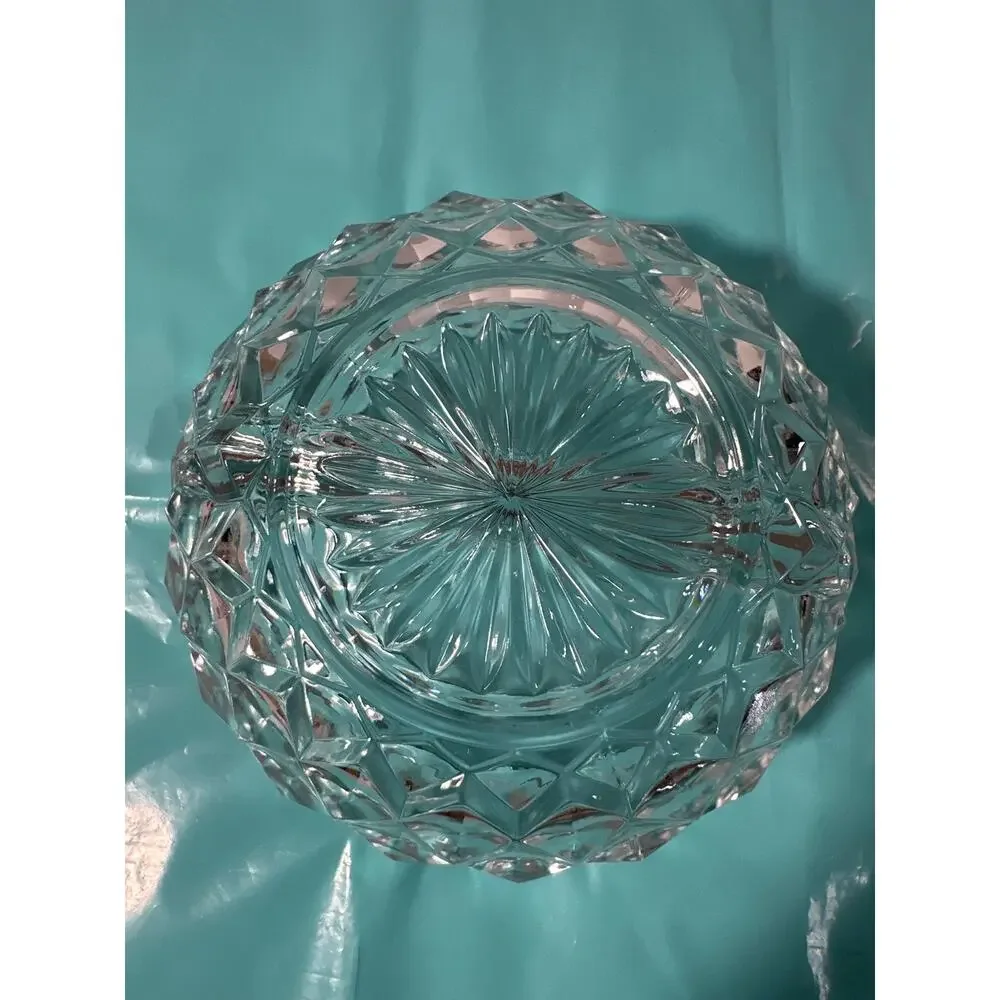 Fostoria American pattern crystal divided dish for relishes, jams, or condiments